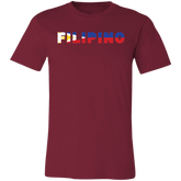 Filipino with Flag Embedded Unisex Jersey T-Shirt